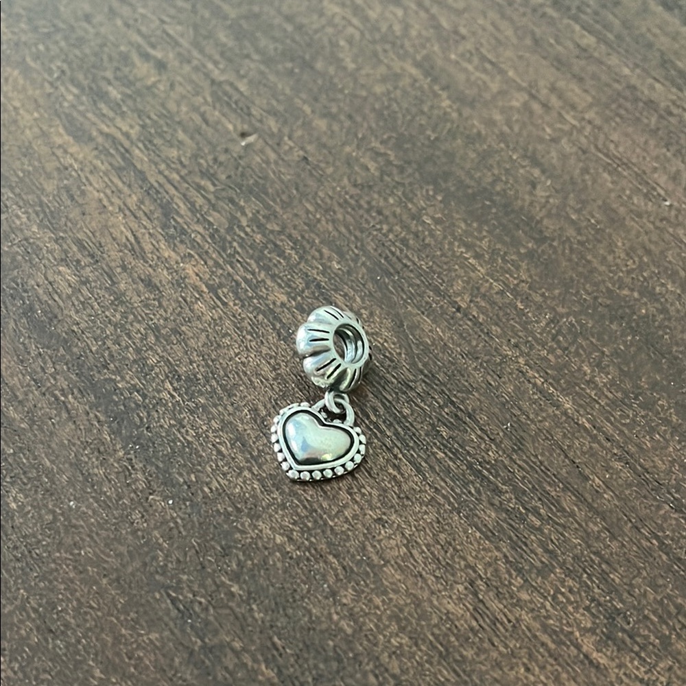 Silver Heart Sister Charm Pendant